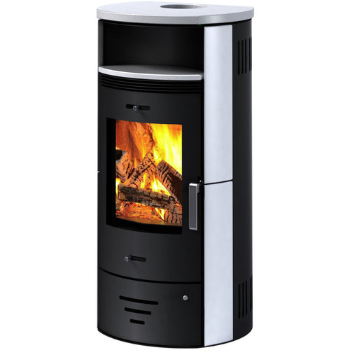 ACCENTE Kaminofen Casablanca 3.0 Deluxe, Keramik, 7,5 kW – schwarz/weiß