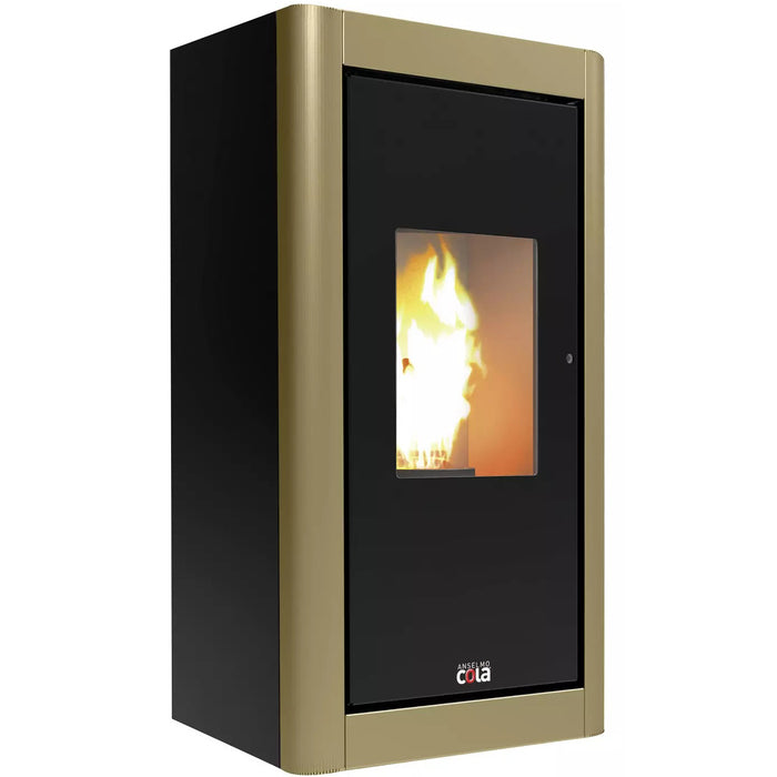 BLAZE Pelletöfen Urban, 6,33 kw, WiFi-fähig – schwarz/bronze
