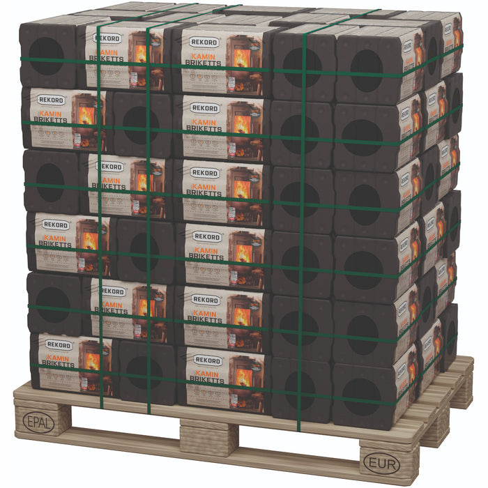 REKORD Braunkohlebriketts als Palette Folie, 900kg