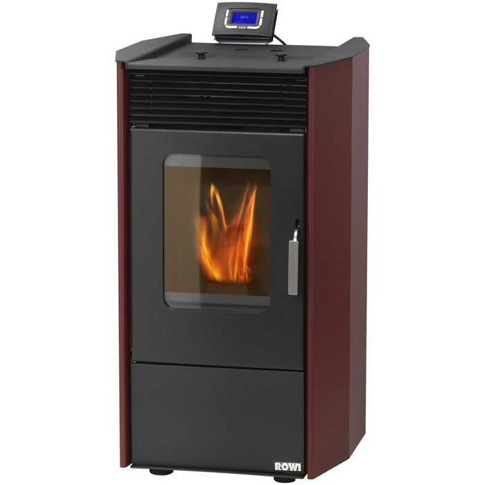 ROWI Pelletöfen HPO 9.0 Easy Premium, 8,14 kw – schwarz/bordeauxrot
