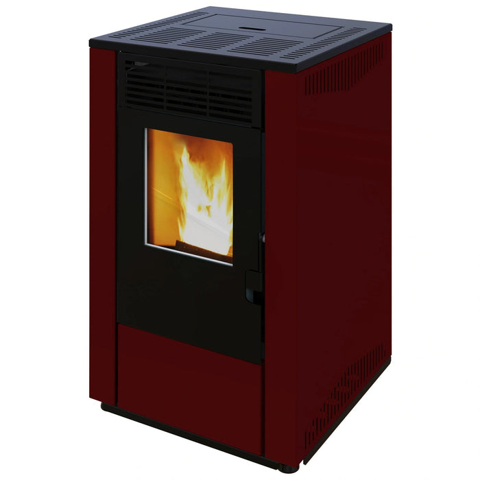 WESTMINSTER Pelletöfen WPO 7G, 8,2 kW – schwarz/bordeauxrot