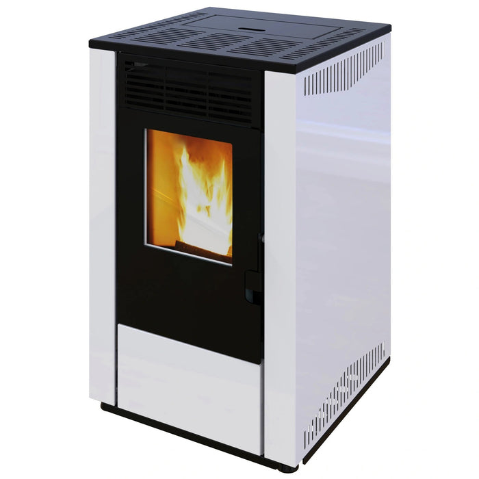 WESTMINSTER Pelletöfen WPO 7G, 8,2 kW – schwarz/weiß