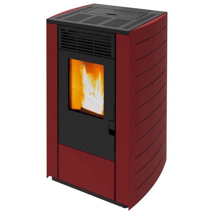 WESTMINSTER Pelletöfen WPO 7R, 8,2 kW – schwarz/bordeauxrot