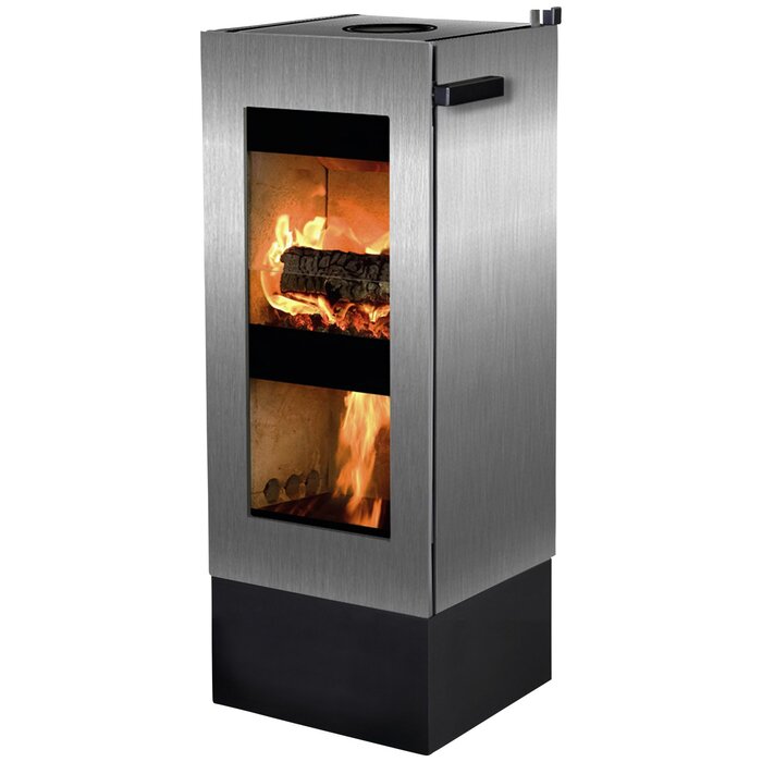 XEOOS Kaminofen x5 Patagonia, EdelStahl, 5 kW – silber